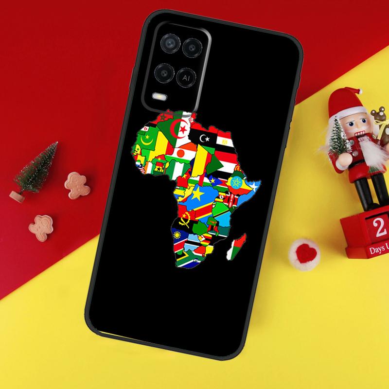 Africa Map Geography Case For Oppo A78 A98 A18 A38 A58 A5 A6 Pro A54 A74 A94 A17 A57 A80 A60 A40 A96 A76 A16 A15