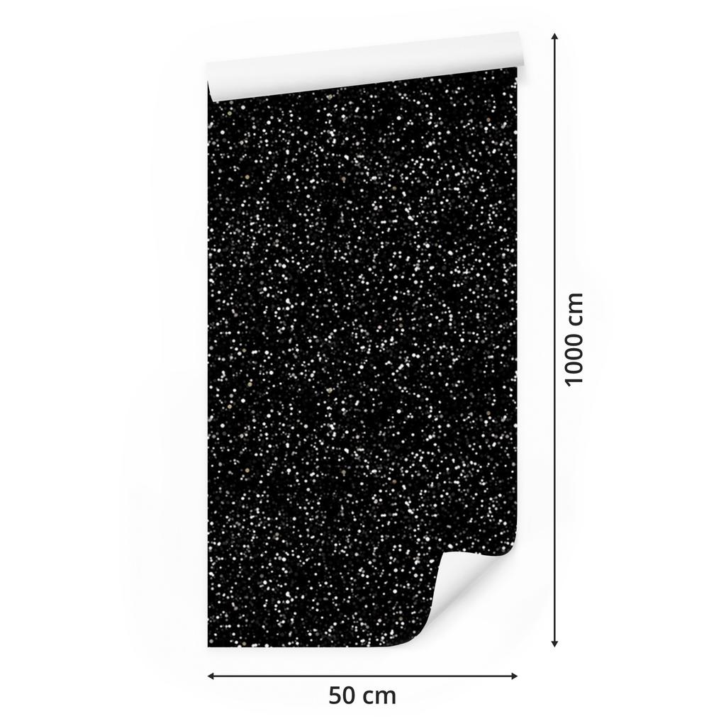 Black glitter wallpaper black and graphite for living room and bedroom 50x1000