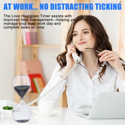 Glass 60 Minute Sand Timer 1 Hour Hourglass Sandglass Timer for Students Teachers and Office Use