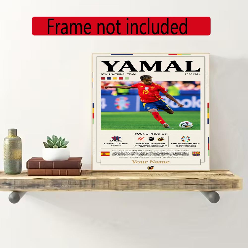 Lamin Yamal Customize Text Diamond Painting Round Diamond Mosaic Suitable For Beginners Diamond Painting Rhinestones Gift Frameless