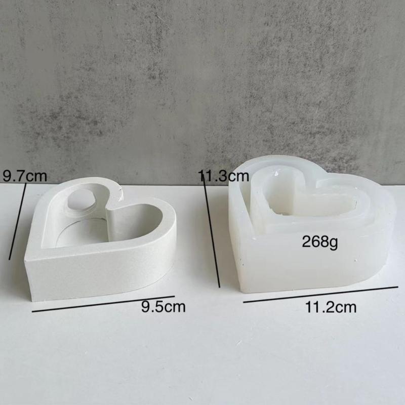Hochwertige Silikon-Hydrokultur-Blumenvase-Form zur Herstellung einer einzigartigen herzförmigen Vase für Heimdekoration, besonderen Anlass