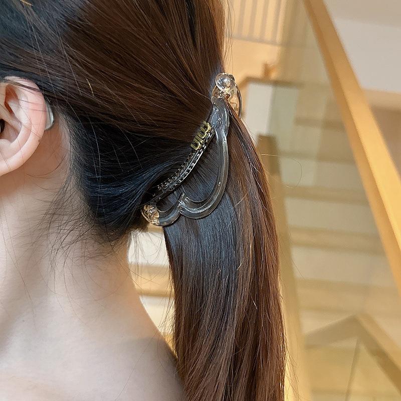 Minimalist Commuter Banana Clip, Vertical Hairpin, Ponytail Clip, Stylish and Elegant Bow Hairpin