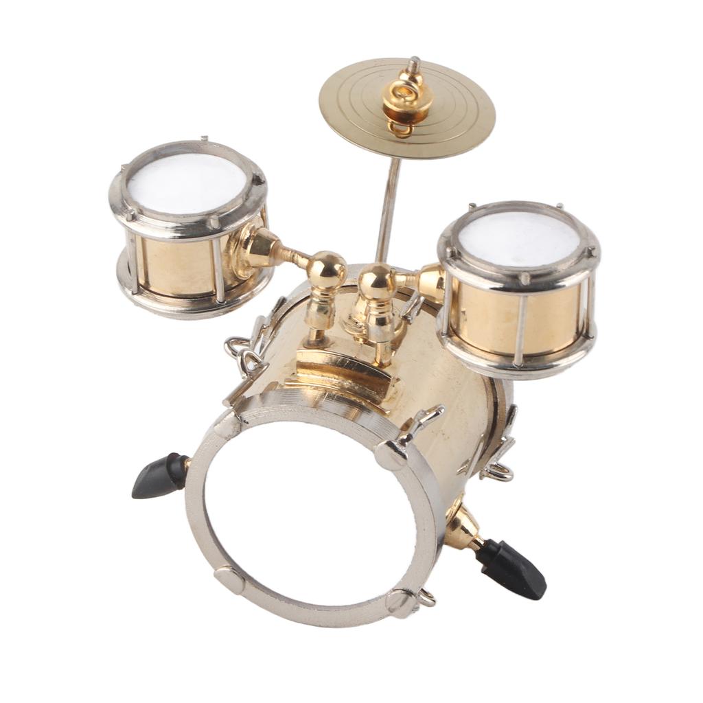 Miniature Musical Instrument Replica Drum Set Ornament Drummer Gift