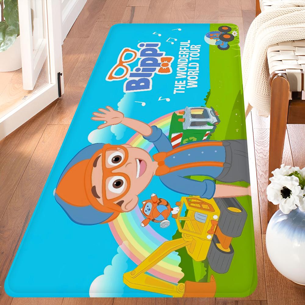 B-Blippiing Creative ABC Pattern Kitchen Mat Anti-Slip Doormat for Kids Room Bedroom Living Room Balcony Decoration