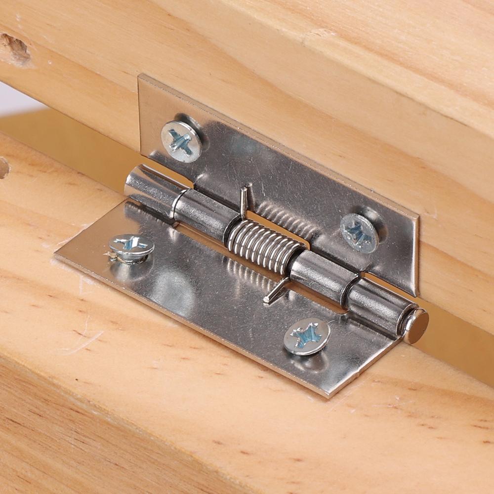 2/3/4 Inch Zelfsluitende Veer Scharnier met Schroeven Roestvrij Staal Sluitende Deur Scharnieren Dozen Kast Meubelbeslag Hardware