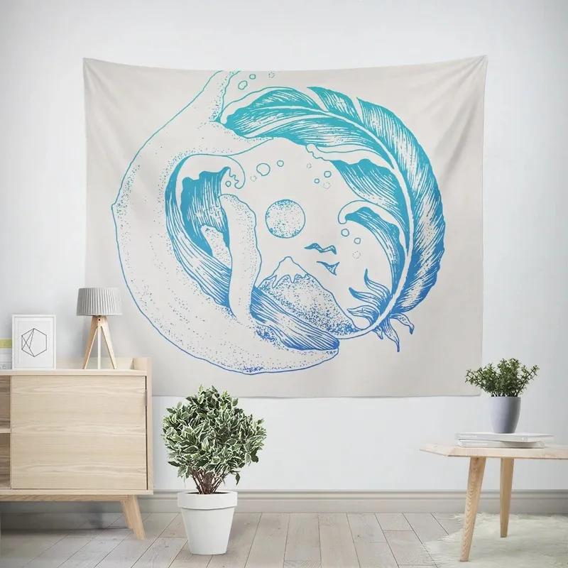 Modern Room Decoration Household Items Wall Hanging Aesthetic Bedroom Wall Art Large Fabric Tapestry Nordic Morandi Abstract