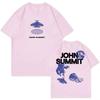 John Summit Tričko Tour Crewneck Streetwear Trička Ženy Muži Hip Hop Unisex Móda Oversized Ležérní Harajuku Topy Krátký Rukáv