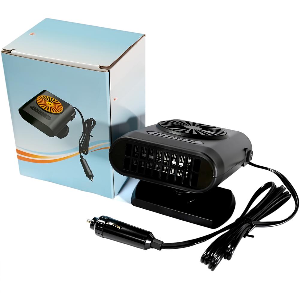 

12V Car Heater Defroster 200W Winter Portable Auto Windshield Defogger Adjustable Airflow Direction Space Heater чорний