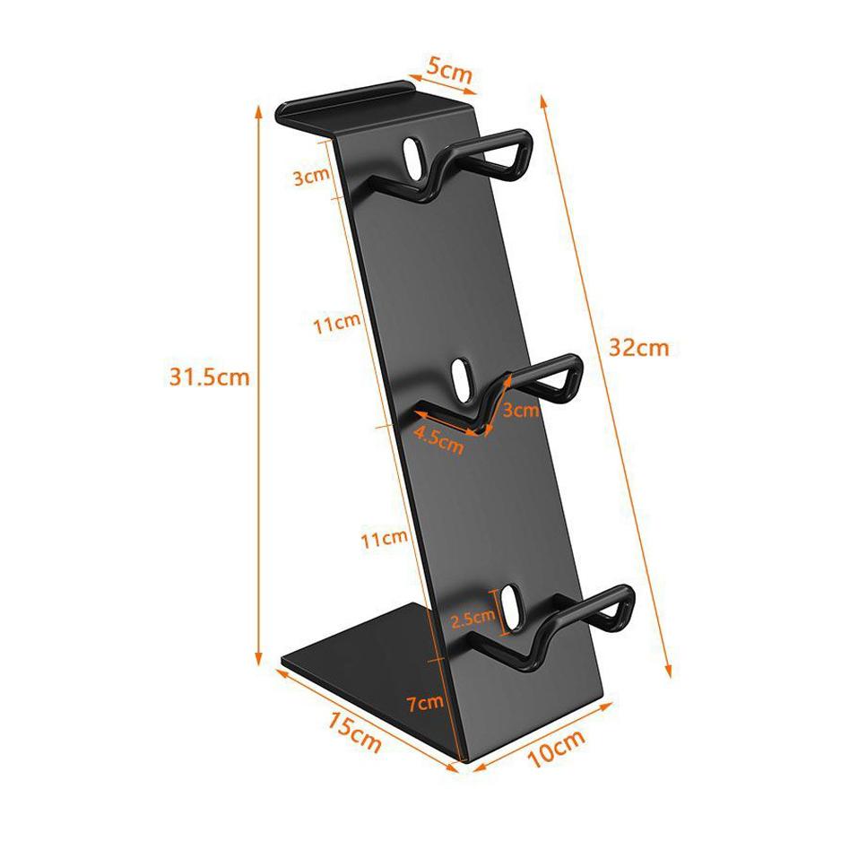 3-Layer Universal Gaming Gear Storage Stand • Multi-Functional Controller & Headphone Organizer Rack