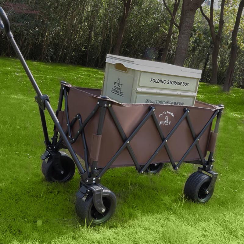 FTLY 140L Outdoor Camping Cart with Detachable Mountain Wheels
