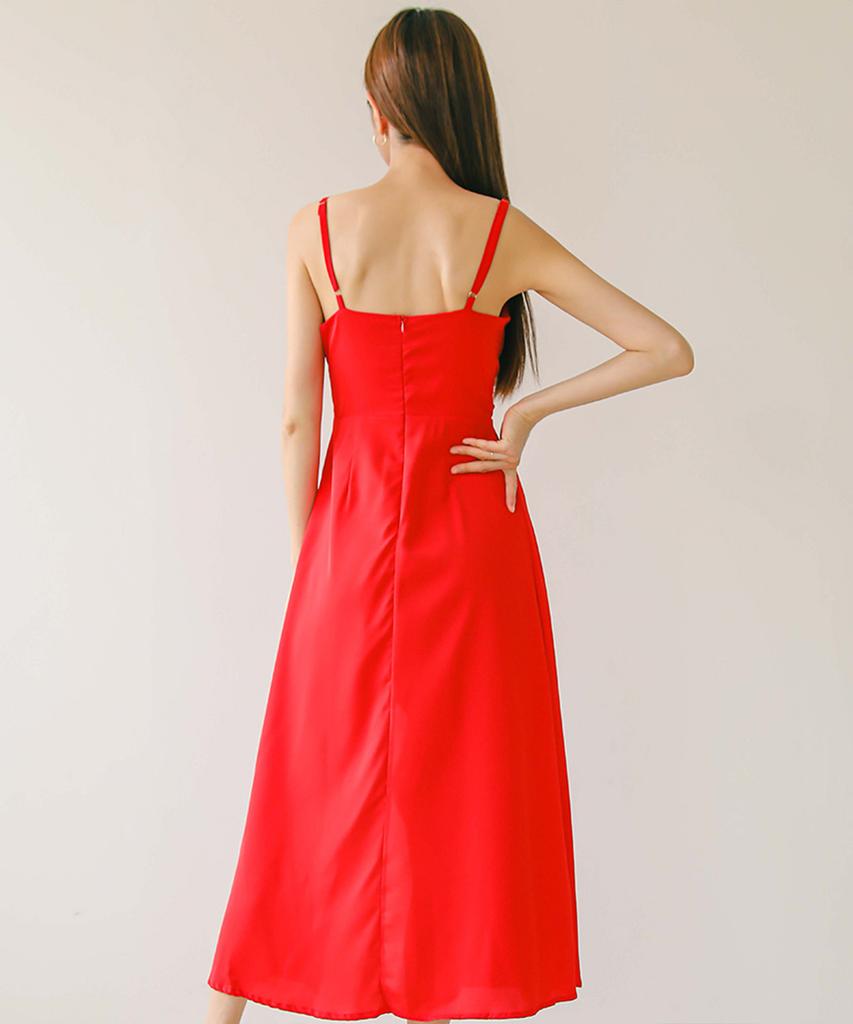 Bendis Peach Slit Dress