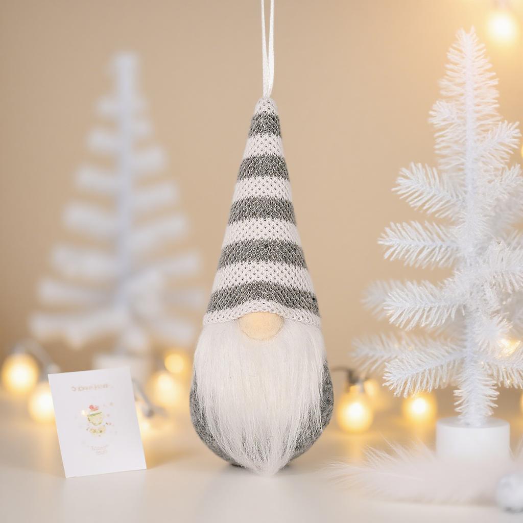 Christmas Decorations Creative Colorful Knitted Santa Faceless Old Man Pendant Goblin Pendant Dwarf Pendant