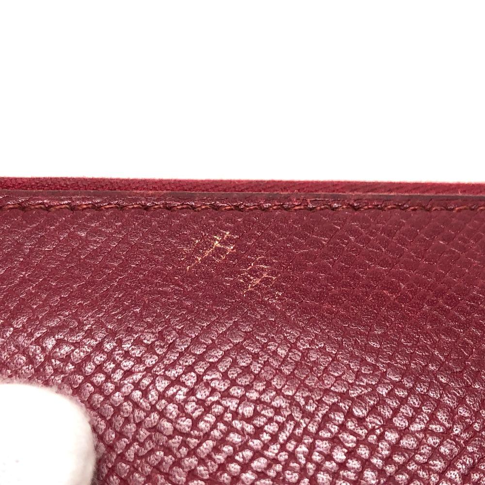 HERMES Azap Long Silk-In Long Wallet Wallet Long Wallet Epsom wine-red
