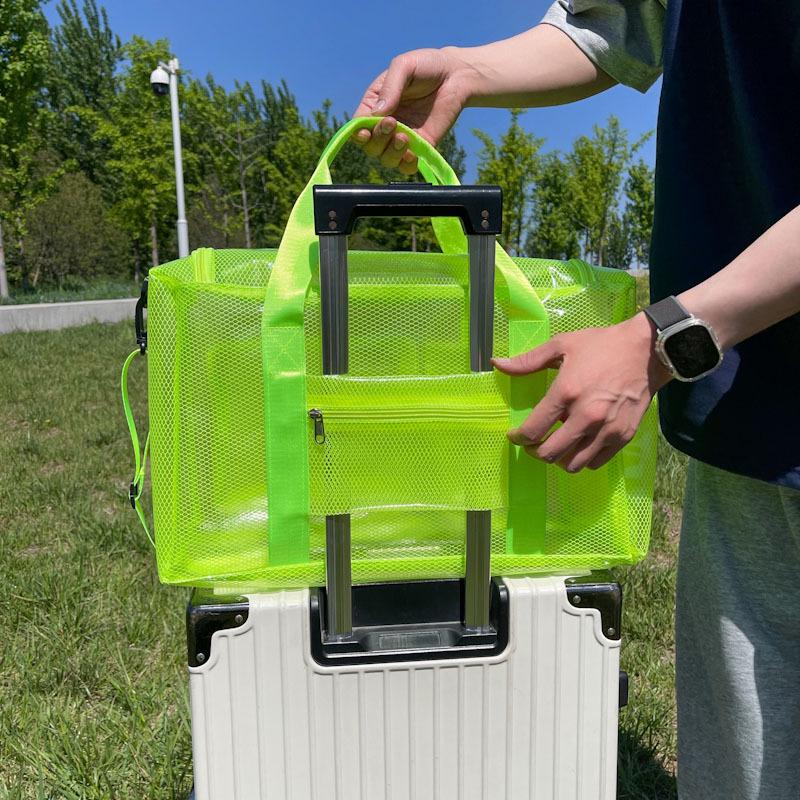 Clear Waterproof Beach Bag: Large Capacity, Lightweight, Versatile Travel & Sports Tote