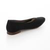 IK Plus Center Seam Stud Flat Pumps, 1625-11, Women's, Black Suede, Size 25.5 Cm, 2E