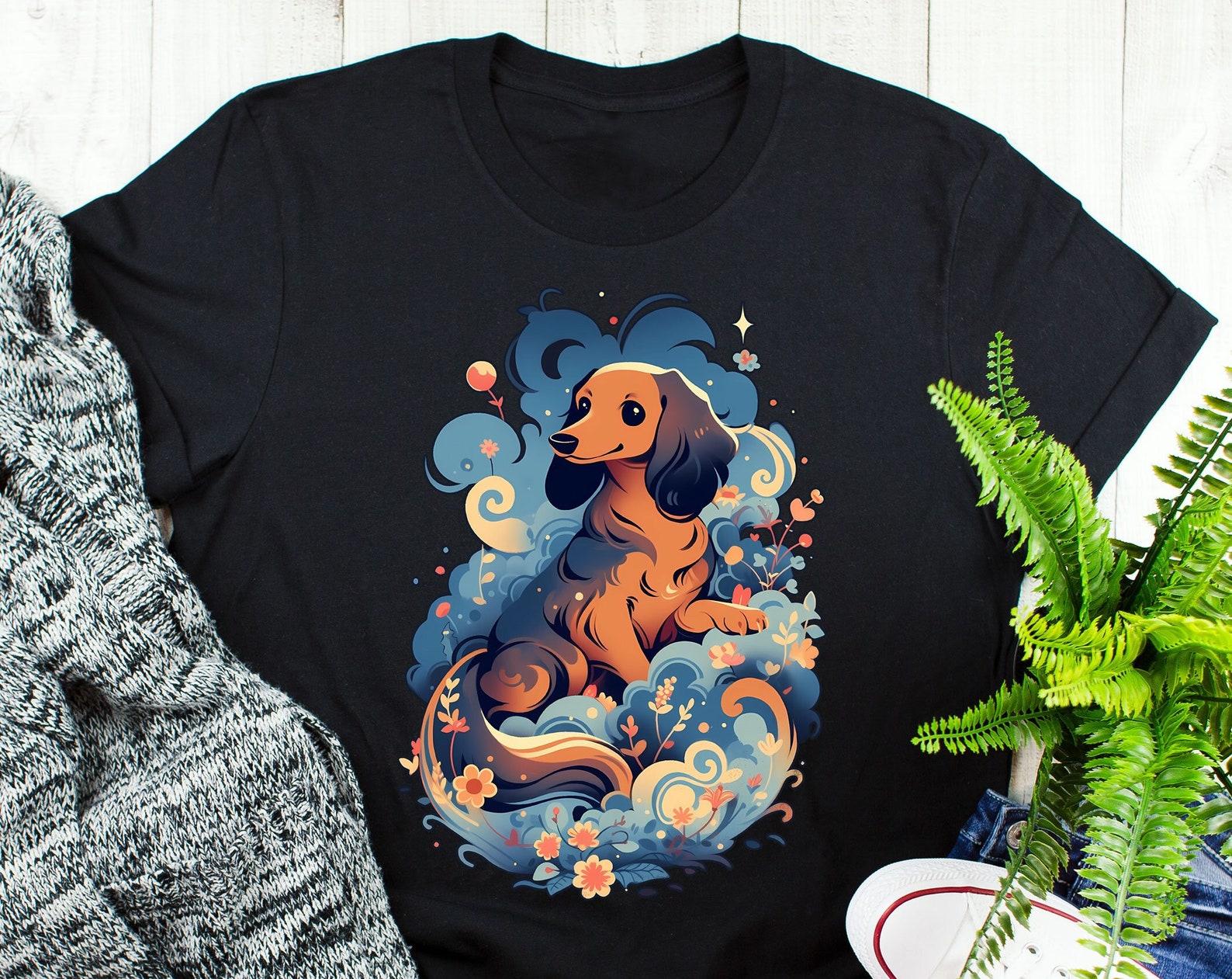 Longhaired Sable Dachshund Shirt, , , Funny Weiner Dog Lover Gift, Cute Sausage Dog T-shirt, Doxie Lover Tshirt, Pet Tee, Mom, Dad 130