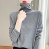 Herbst Damen Rollkragen Strickpullover Langarm Damen Einfarbige Oberteile