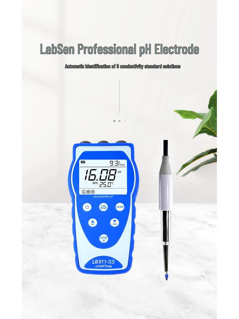 Multifunctional Portable High-Precision pH Meter for Food, Water, Soil, and Acid Testing.