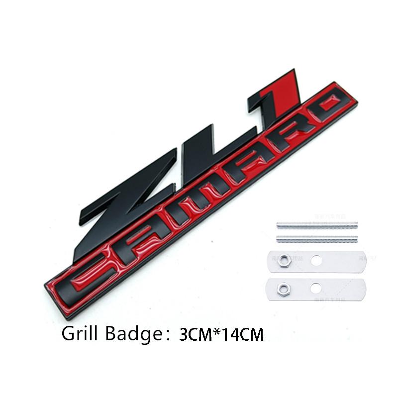 Metal ZL1 Grill Badge Car Rear Trunk Emblem ZL1 Decals Stickers Car Styling For Camaro Super Hornet Car Styling Auto Accessories
