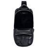 Bally Mythos Palladium Tone Metal Accessories Recycled Cowhide Chest Bag Crossbody Bag Men Bags Black Red 6308465