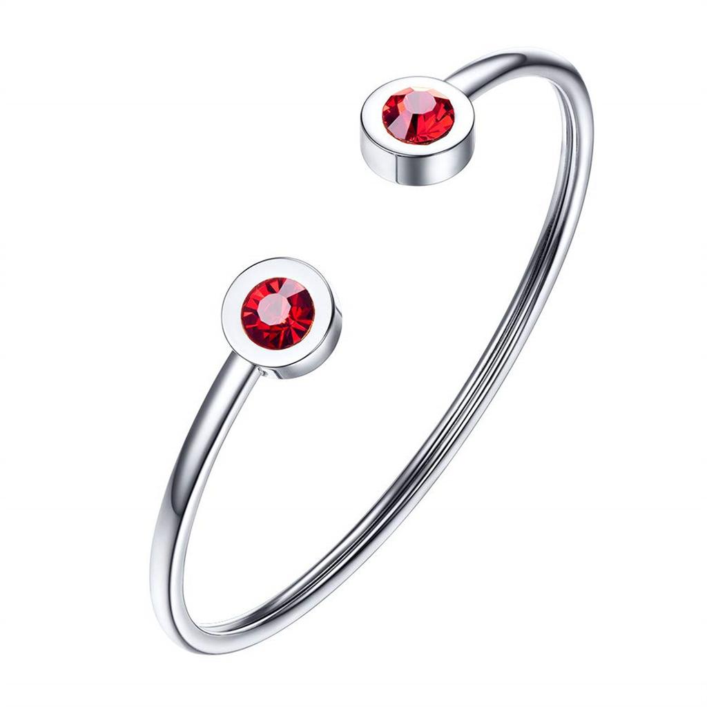 Women's Personalized and Simple Stainless Steel Wire Bracelet/choker with December Birthstone