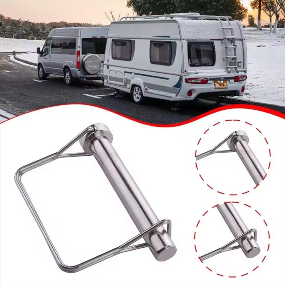 10Pcs Pull Ring Square Locking Pin Square Shaft Quick-Release Pin Auto Car Trailer