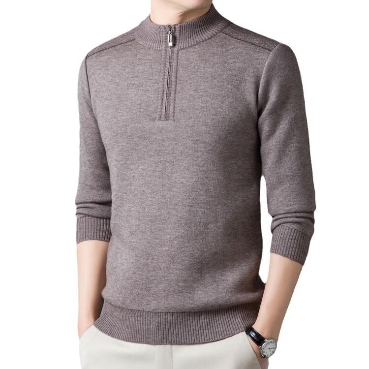 2025 Men's Trendy Thick Knit Half-High Collar Pullover