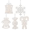 Elegant Pvc Christmas Decoration Set With Snowflakes Candy Canes And Bells For Festive Joy