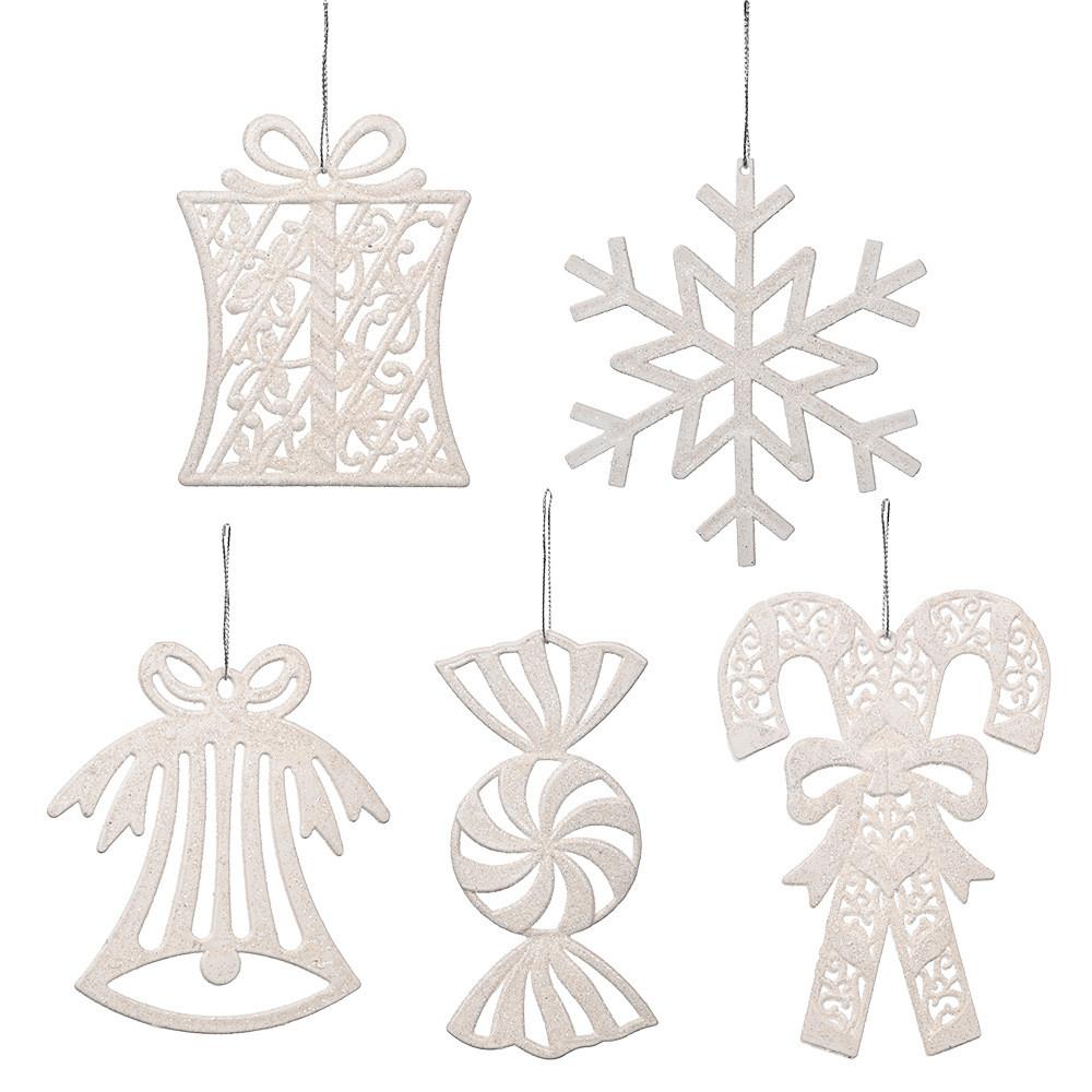 Elegant Pvc Christmas Decoration Set With Snowflakes Candy Canes And Bells For Festive Joy