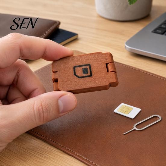 Small Gadget Organizer SIM Card Holder Case, 3D Printed Portable Storage Box Sim with Eject Pin Slot, Memory for Travel, Phone Accessories Travel