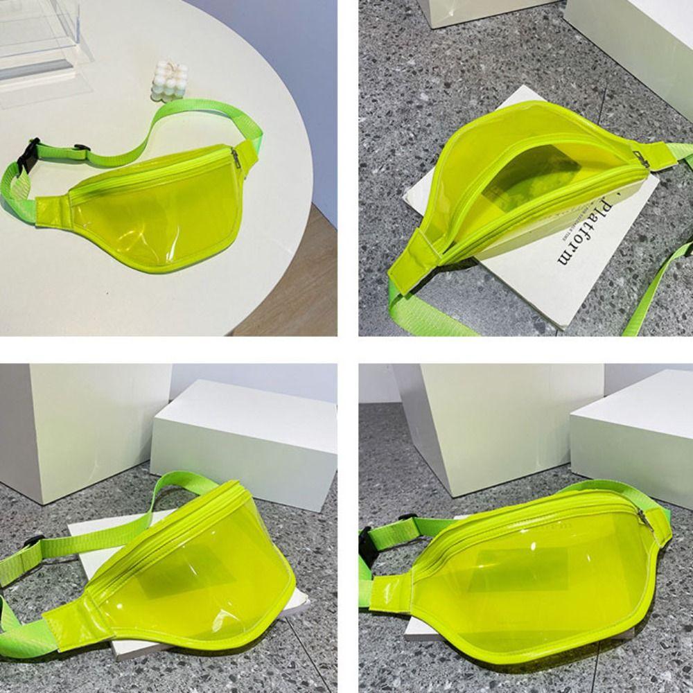 Chinese Style Pvc Chest Bag Waterproof Transparent Pack Elegant Transparent Waist Bag  Female/Girls