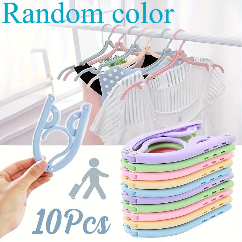 

10 шт. Портативные складные дорожные вешалки - Необходимые аксессуары для круиза, Компактные сушилки для одежды, Вешалки для одежды, Дорожная вешалка для одежды 10pcs