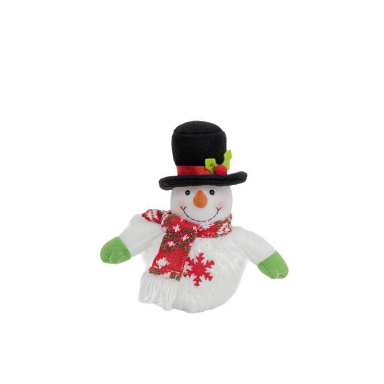 Glowing Luminous Snowman Plush Pendant: Christmas Decoration Ornament