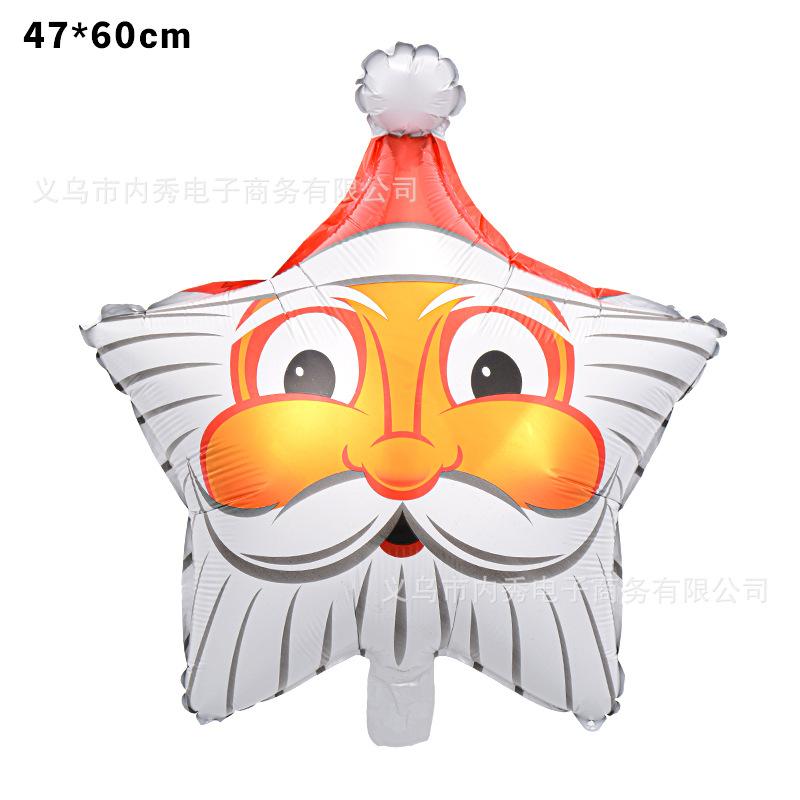 Christmas Balloons Special-Shaped Aluminum Film Balloons Santa Claus Merry Christmas Arrangements Christmas Eve Decorations