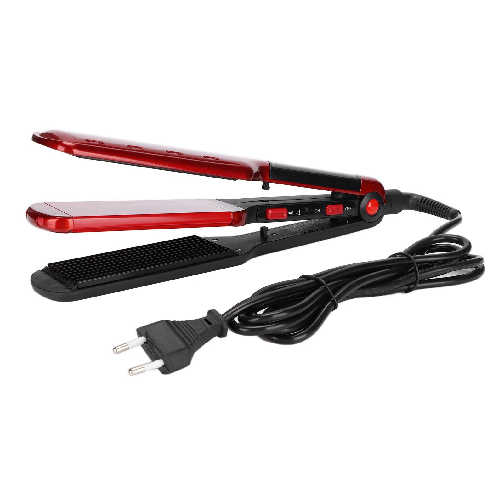 

Плоский выпрямитель для волос 2 в 1 с керамическим покрытием, гофрированный, с клавишным переключателем, щипцы для завивки волос 100‑240 В EU Plug