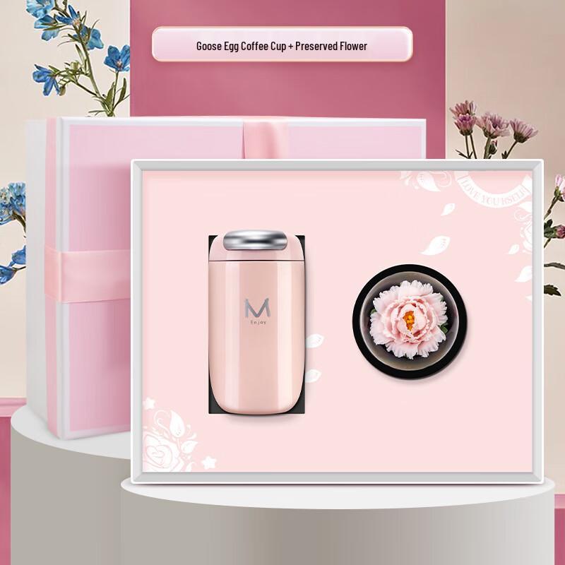 Elegant Coffee Cup & Ceramic Flower Business Gift Set