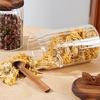 Multifunctional Glass Storage Jar Including Spoon High Borosilicate Glass Sealed Seal for Kitchen Pantries Home Office Use