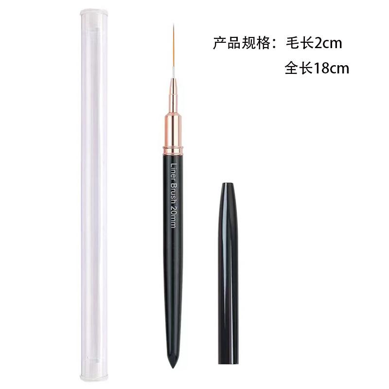 Professional Fine Tip Nail Art Liner Brush Set Metal Handle