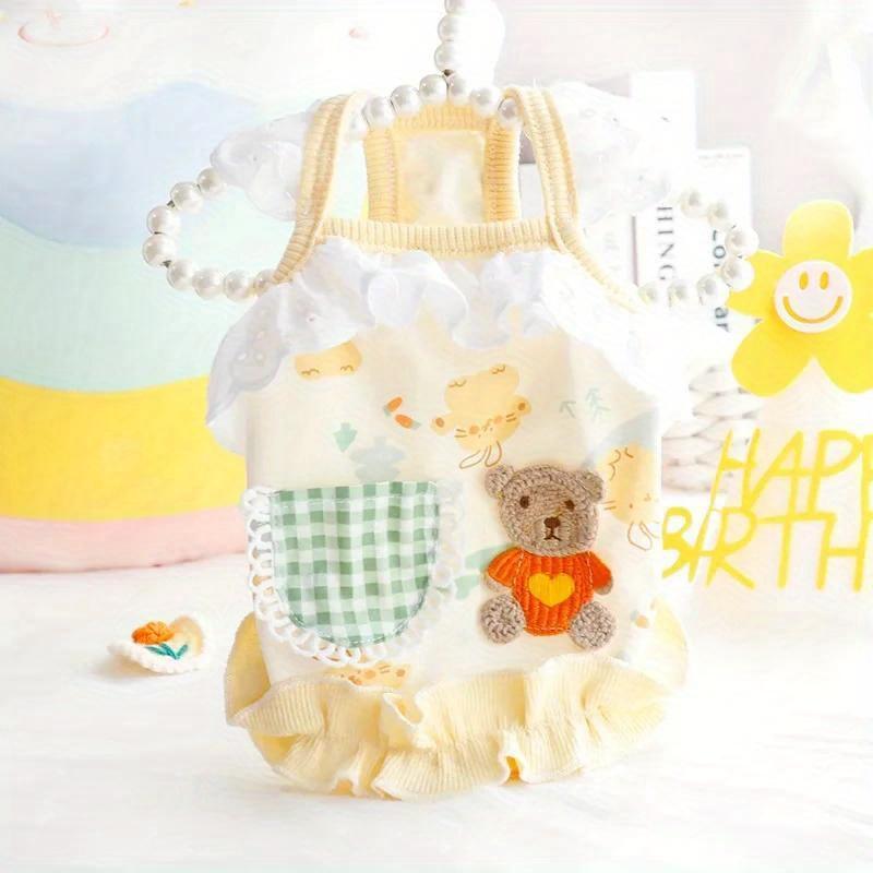 

2025 Новая одежда для собак Весна/лето Тонкая Предотвращение выпадения шерсти Кошка Принцесса Домашний Слинг Детский Хлопок Маленькая собака Тедди Питомец XL белый