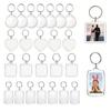 10Pc Acrylic Photo Frame Keychain Clear Picture Insert Blank Keyrings For Double-Sided Photos Diy Supplies