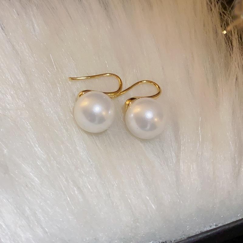 French Silver Needle Diamond Pearl Pendant Earrings Light Luxury Delicate Personality Earrings Design Sense Niche Earrings Women