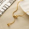 Ins Female Noble Tassel Necklace Luxurious and Tasteful Golden Saturn Bead Necklaces Hot Selling Adjustable Jewelry