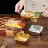 With Handle Korean Stainless Steel Plate Square Flat Dish Basket Snack Plate  Restaurant