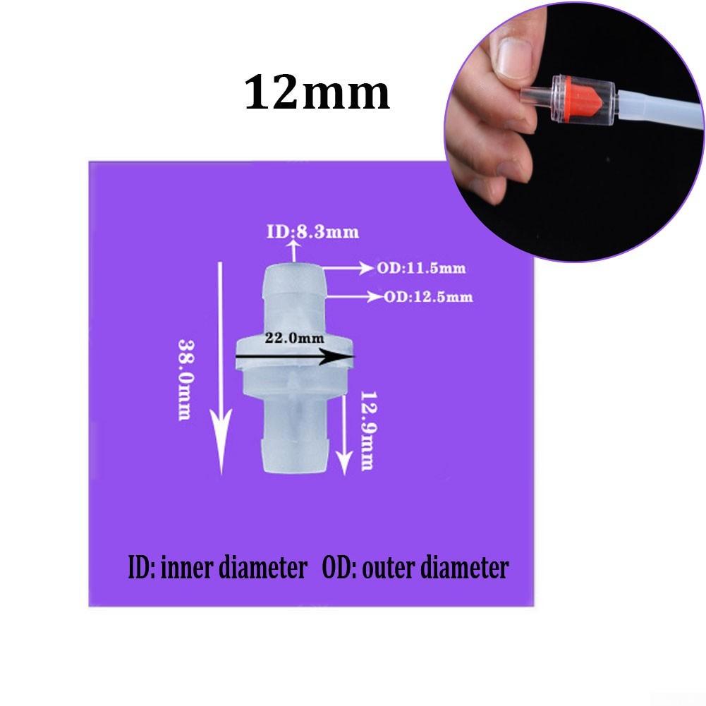 3-12mm Plastic One-WayValve Check Non-Return Valve Oil Gas Water  White Valve