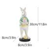 Easter Bunnies Statue Harz Sculpture Desktop Ornamental Organ Figure for The Entrance