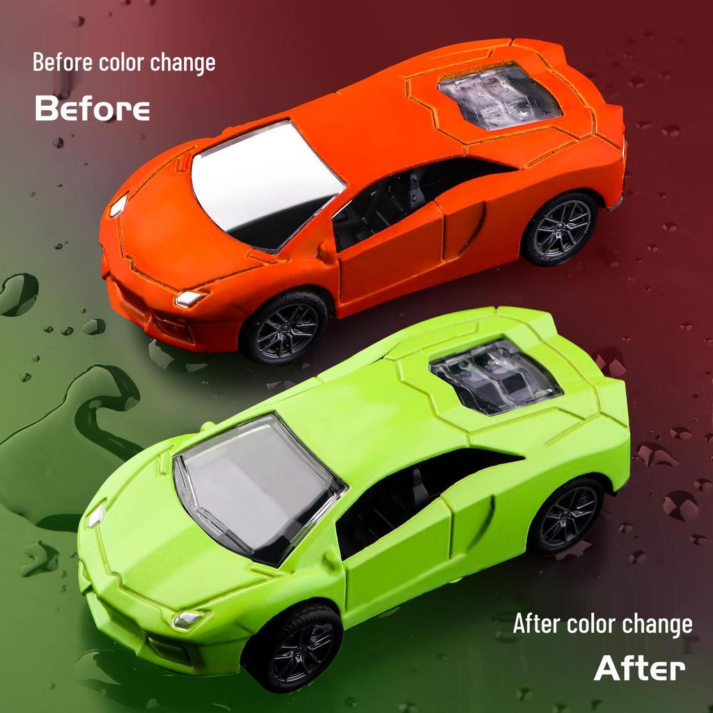 Water-Reactive Color-Changing Alloy Racing Car Model 1:60 Pull-Back Toy for Boys