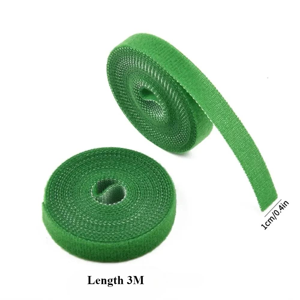 5M/3M Nylon Plantasjebånd Knytebånd Gjenbrukbare Plantekrok Løkkebånd Grønt Festetape Bambusstokk Innpakningsstøtte Hagehjemtilbehør