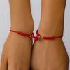 Magnet Bracelet Magnetic Bracelet Set for Couple Red Black Braided Rope Bracelet Adjustable Friendship Jewelry Accessories