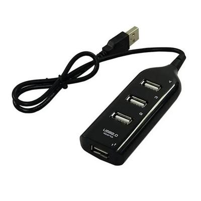 Car USB 2.0 4 Port Splitter Plug And Play Socket Hub High Speed Adapter For Windows Vista XP For Auto PC Laptop Computer