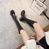 Genuine Leather Women's Knee-High Boots, Inner Height Increase, Thick Sole, High Heel, Velvet Lined, Small Size, Autumn/Winter.
